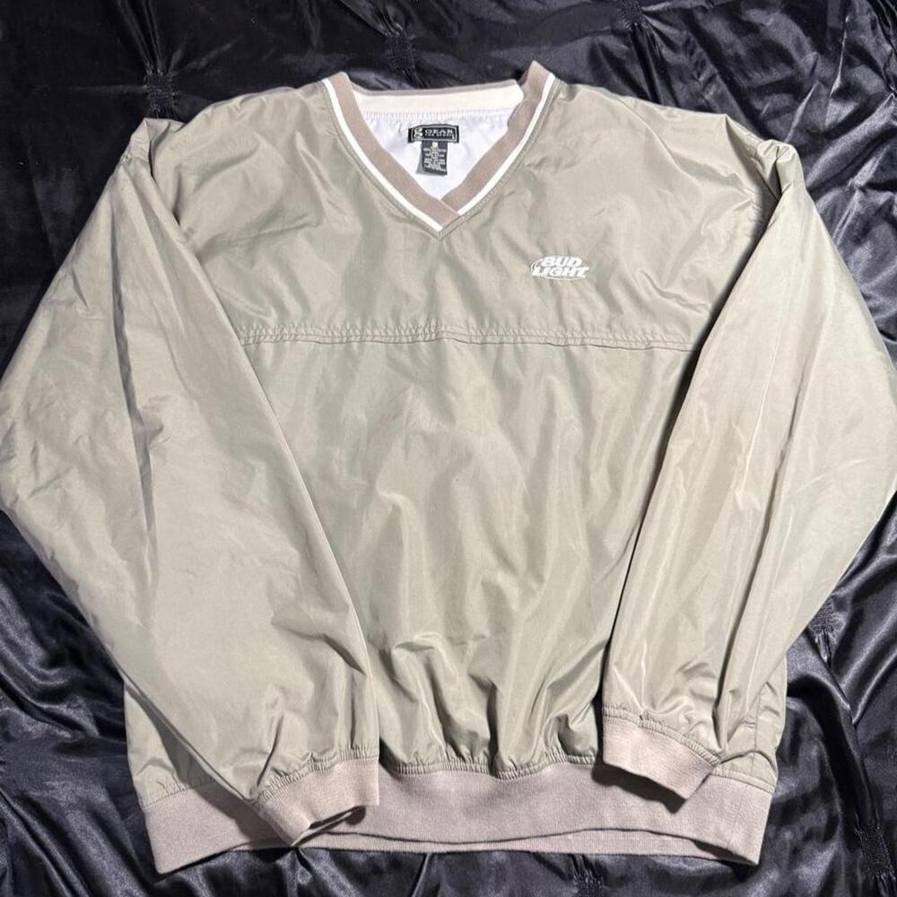 90s vintage tan windbreaker jacket